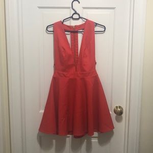 Red cutout dress